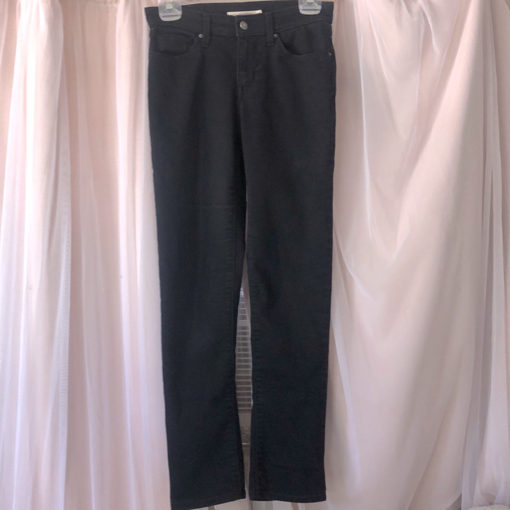 Levi's Classic Mid Rise Skinny Stretch Jean Pant Black size 28